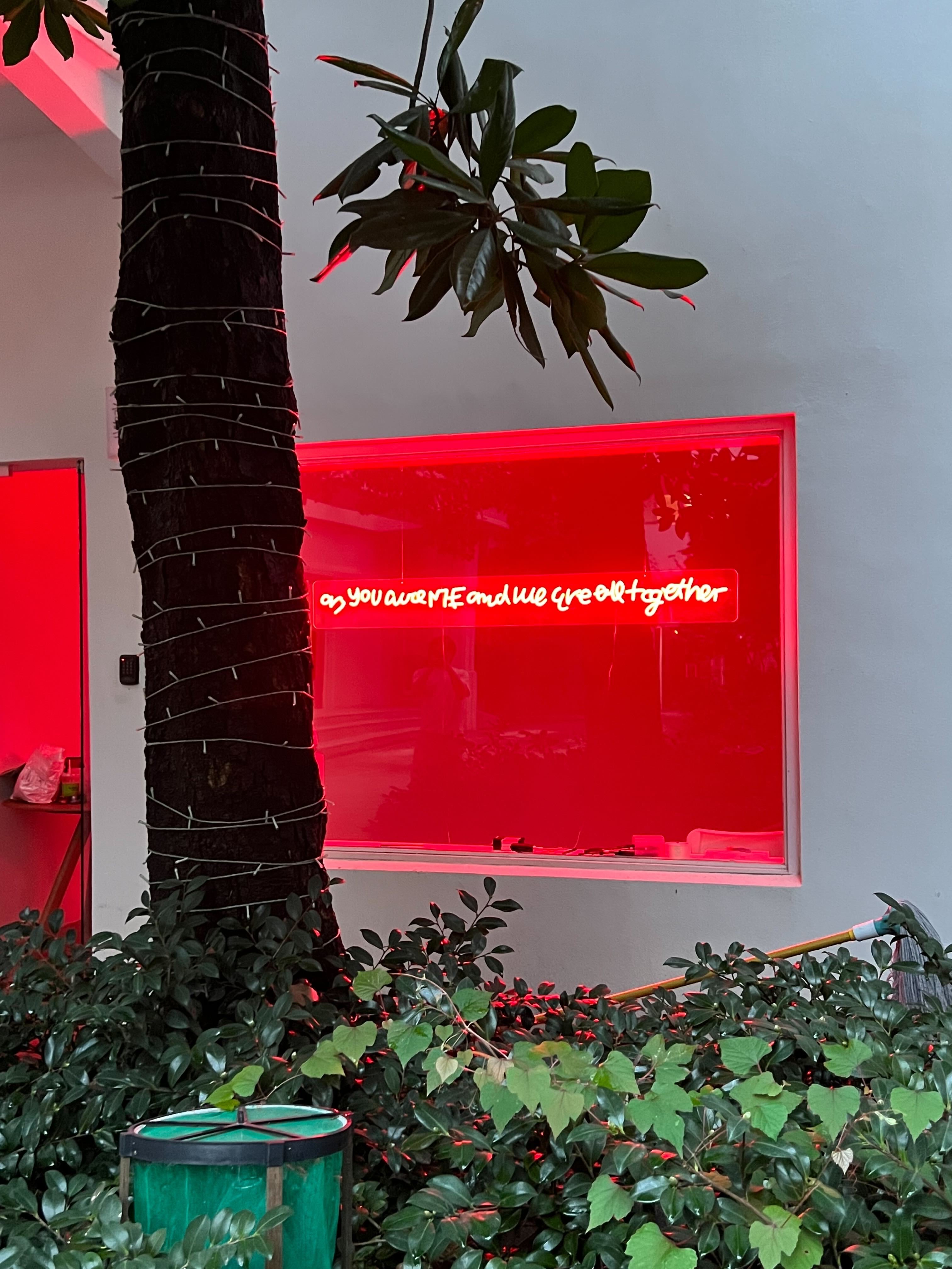 Neon sign as part of <em>Proof of Concept</em>, an exhibition by ECAL MATD at Is a gallery, Shanghai, 2024