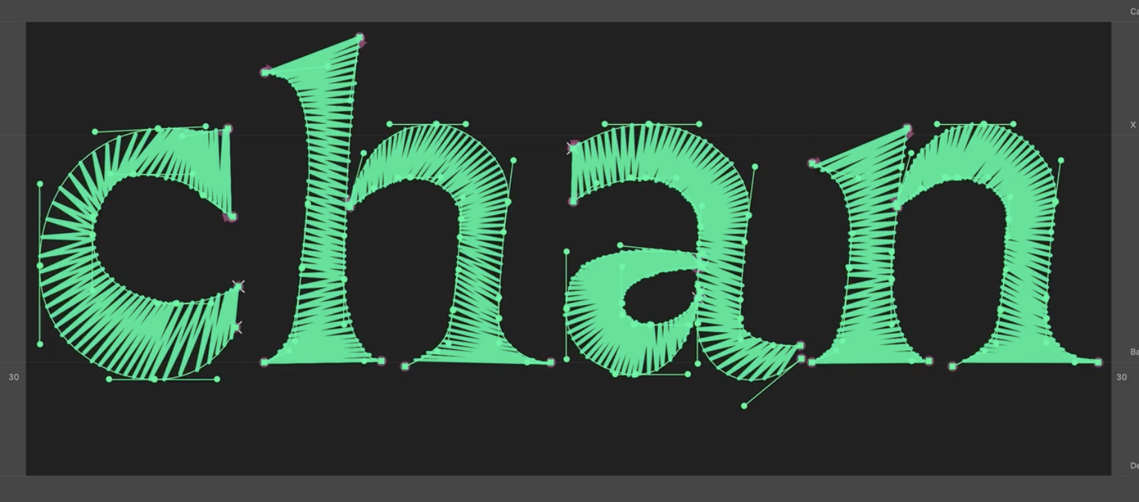 Surface Scribbler, first trials in RoboFont