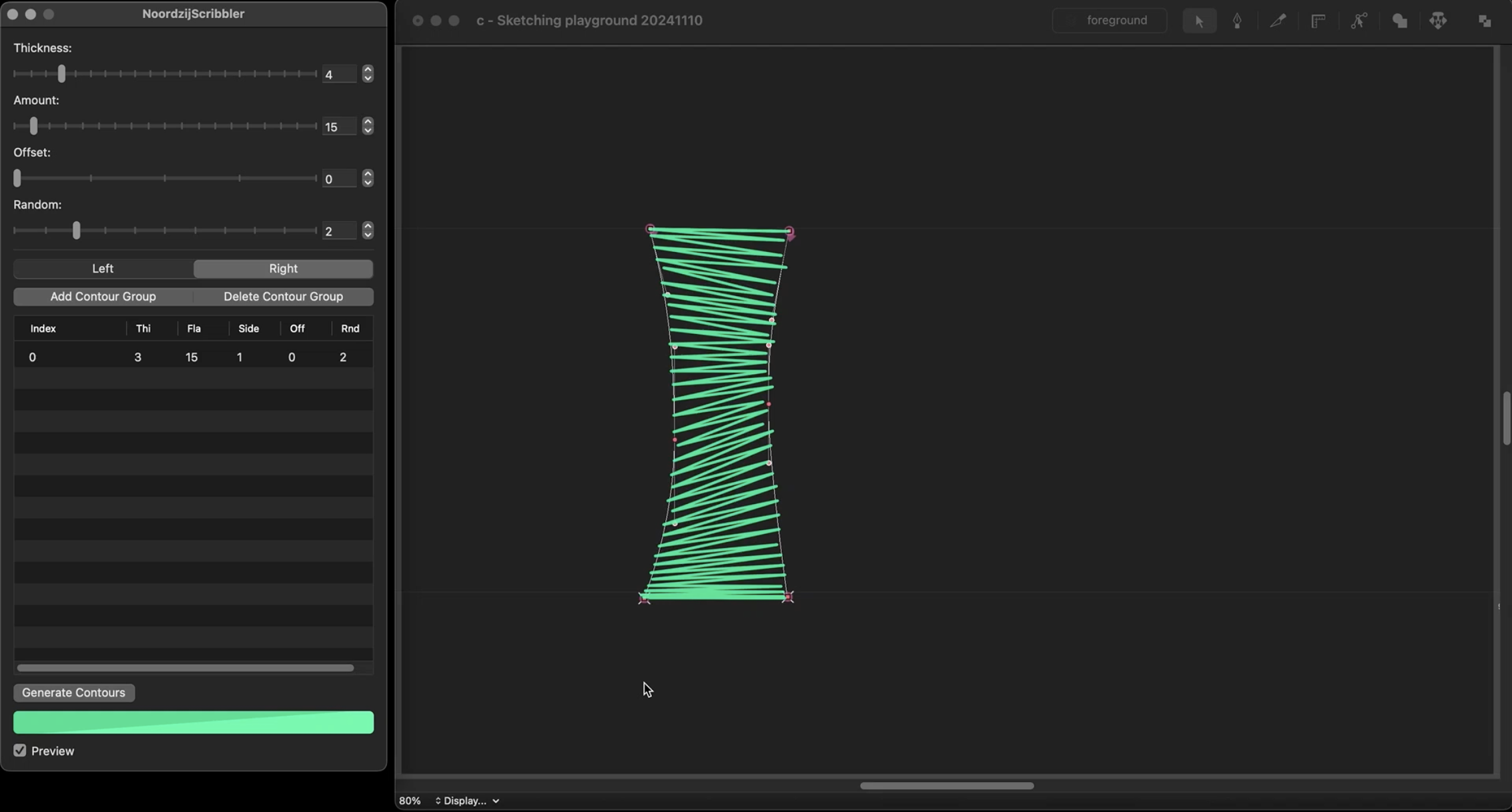 Surface Scribbler, first trials in RoboFont