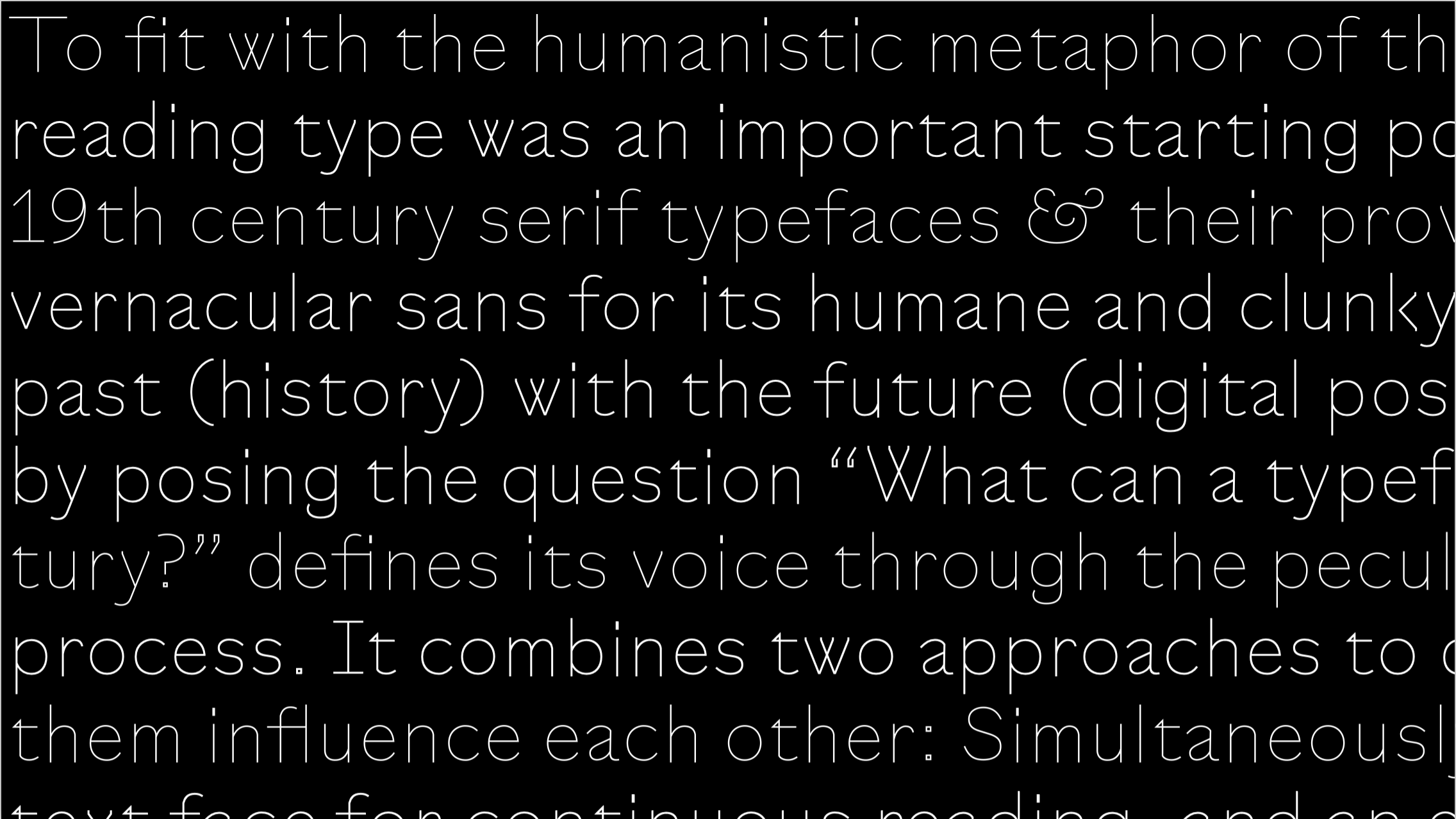 Bill typeface for Sandberg Instituut Amsterdam, Atelier Carvalho Bernau &amp; Lust, 2013